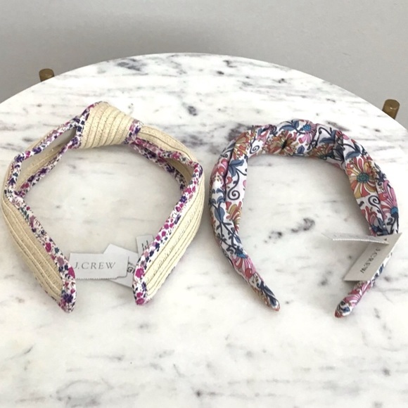 J. CREW Liberty London Print Set of Two Headbands New With Tag - Picture 6 of 11